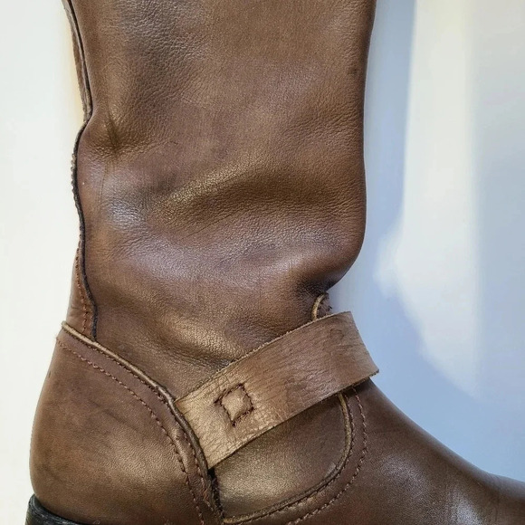 Frye Veronica 77618 Brown Leather Tall Knee High Riding Boots 5.5 - Picture 10 of 16